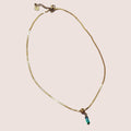 Collana snake chain baguette verde