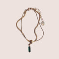 Bracciale snake chain baguette verde