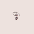Anello steel due sfere