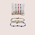 Bracciali menta, rubino e cobalto