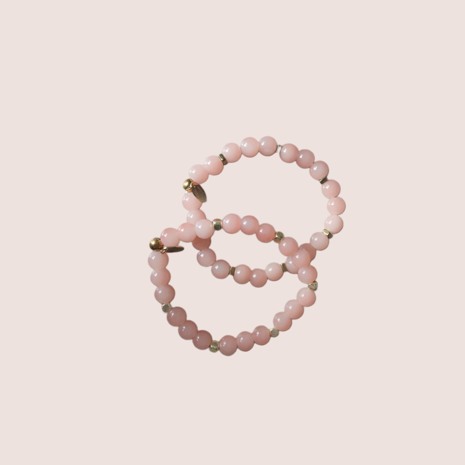 Bracciale quarzo rosa elastico