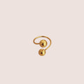 Anello steel due sfere